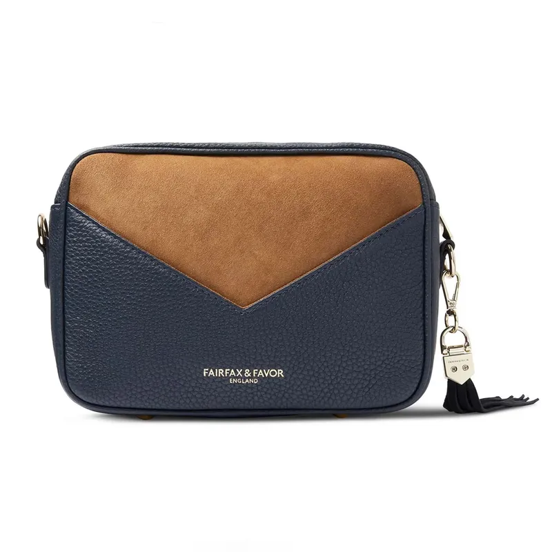 Fairfax and Favor Finsbury Bag - Tan/Navy-1